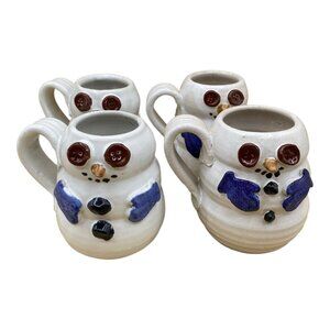 Snowman Barton Potteries Dresden Ohio Salt Glazed Stoneware Hot Cocoa Mug 4 #3
